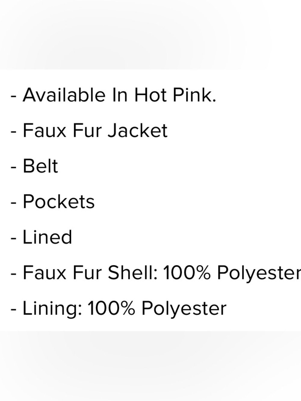 NWT Fashion Nova Plush Faux Fur Belted Coat in Hot Pink 3X - Picture 9 of 9